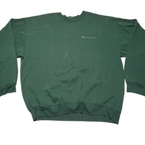 Vintage Champion Y2K Forest Green Crewneck Sweatshirt Size Large Pullover